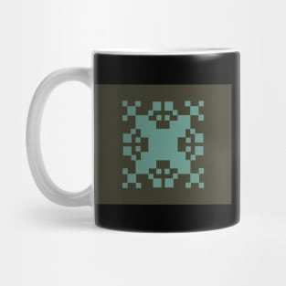 Olive robins egg snowflake : Mug